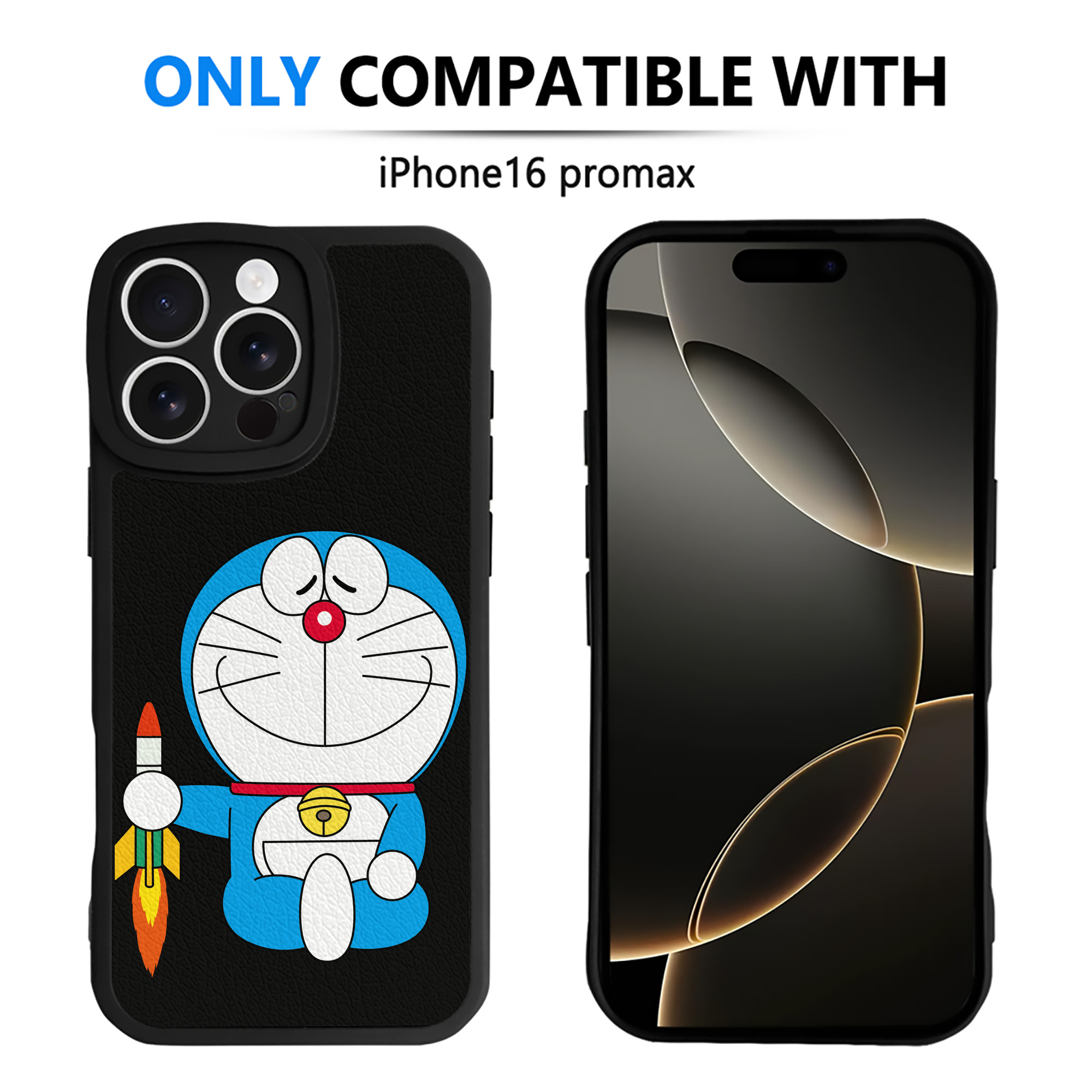（画像用） ドラえもん Doraemon 【iPhone 16シリーズ対応】シリコンスマホケース（レザー調） 材質：シリコン